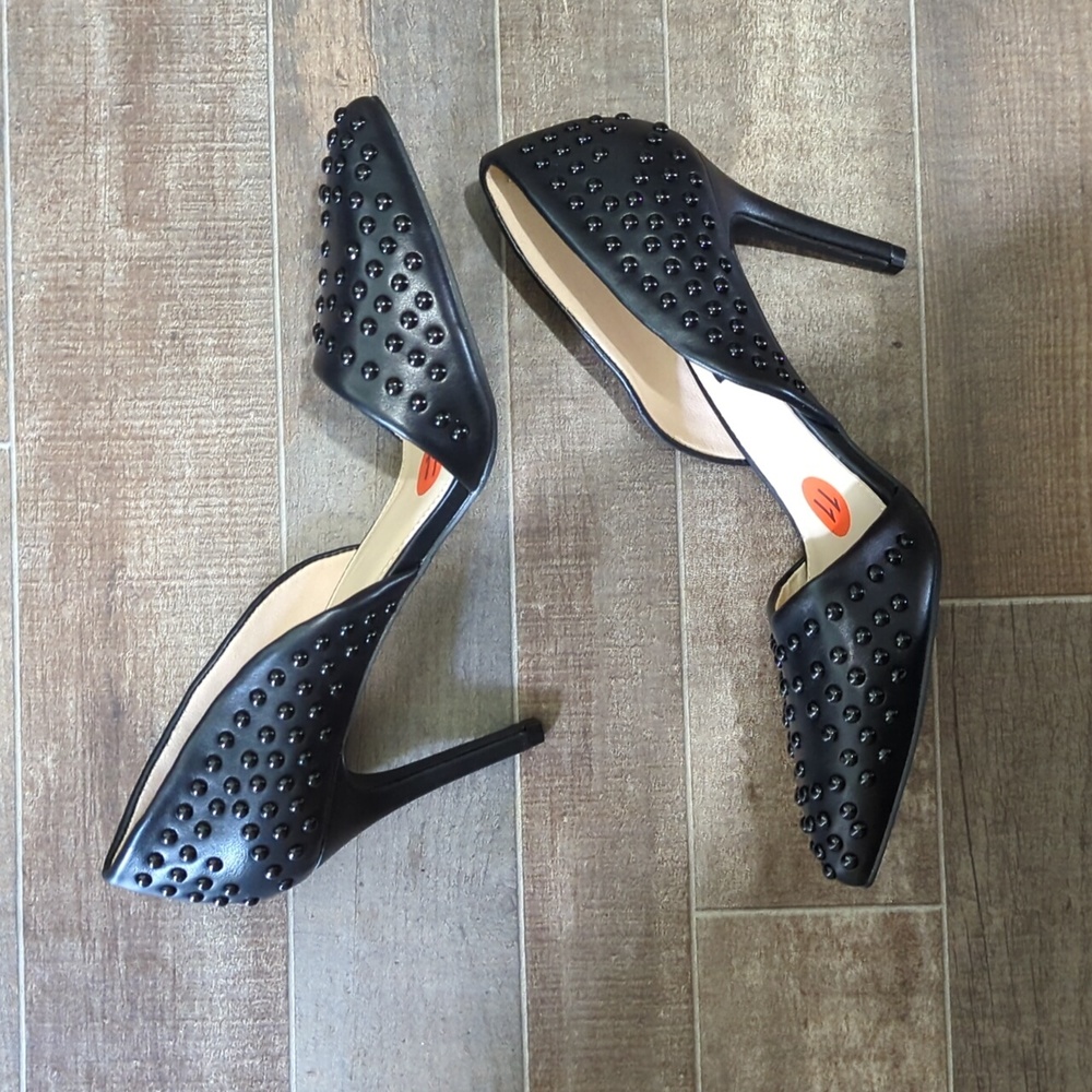 French Connection Black Studded Heels Size 11